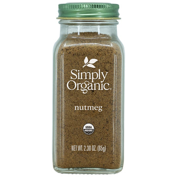 Simply Organic Ground Nutmeg, Certified Organic | 2.3 Oz | Pack Of 2 | Myristica Fragrans Houtt.