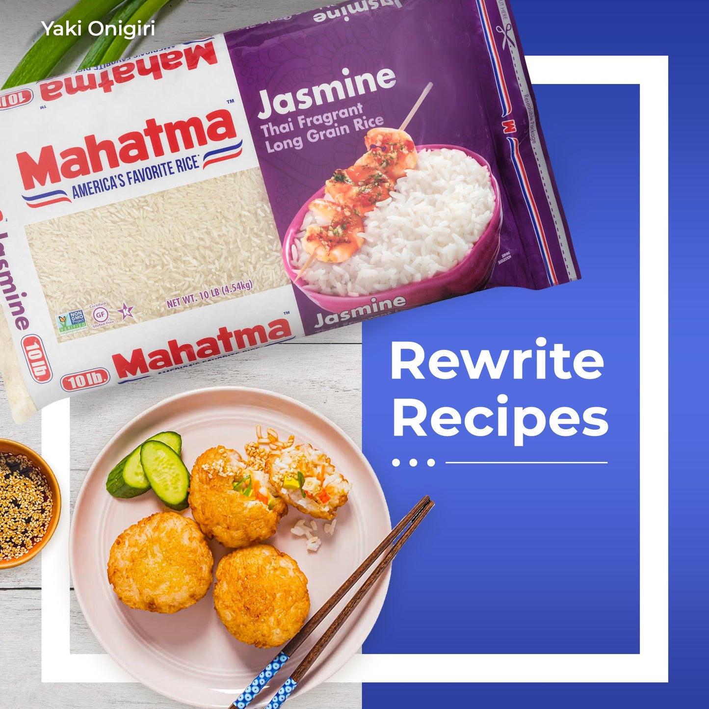 Mahatma Jasmine Rice, 10Lb Bag Of Rice, Thai, Indian, Or Cambodian Fragrant Flavored Rice, Stovetop Or Microwave Rice