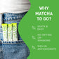 AIYA Matcha To Go Single Serve Packs - Ceremonial Grade Pure Matcha Green Tea Powder, 10 Count, Convenient Travel Size