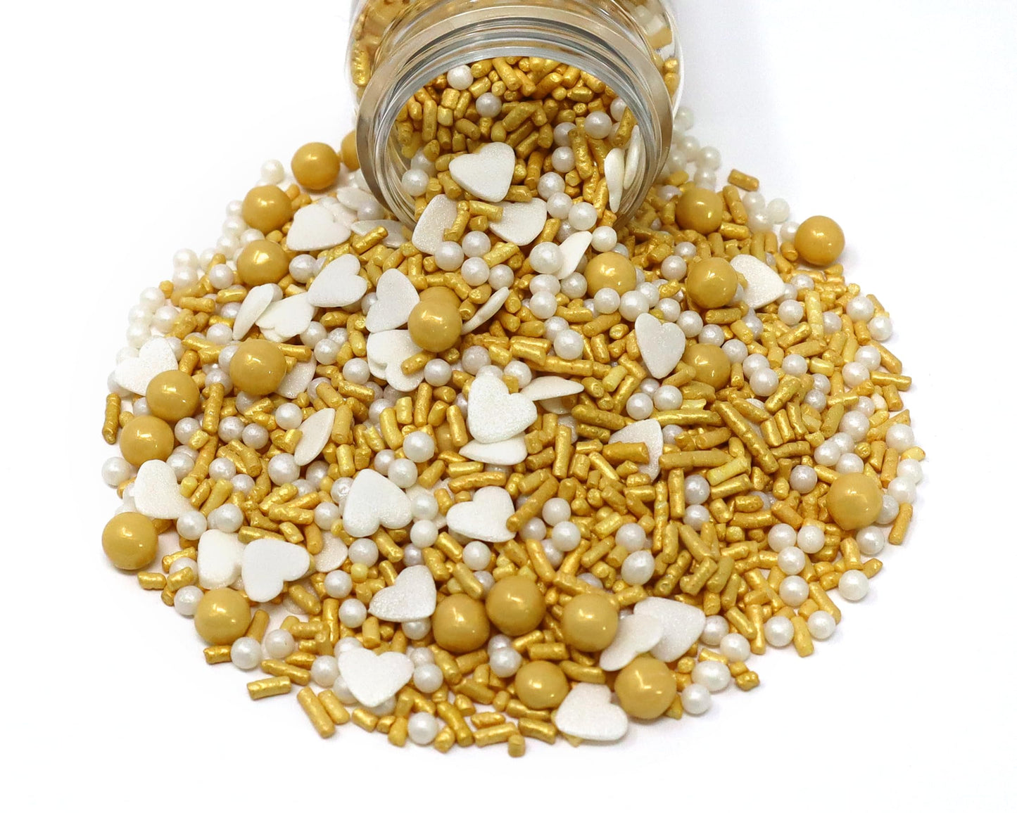 Mystic Sprinkles Wedding/Bridal Sprinkles Mixes (Happily Ever After In Gold Sprinkle Mix 3.6Oz)
