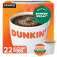 Dunkin Donuts Decaf Medium Roast Coffee K-Cup Pods, 22 Count, Coffee Flavor