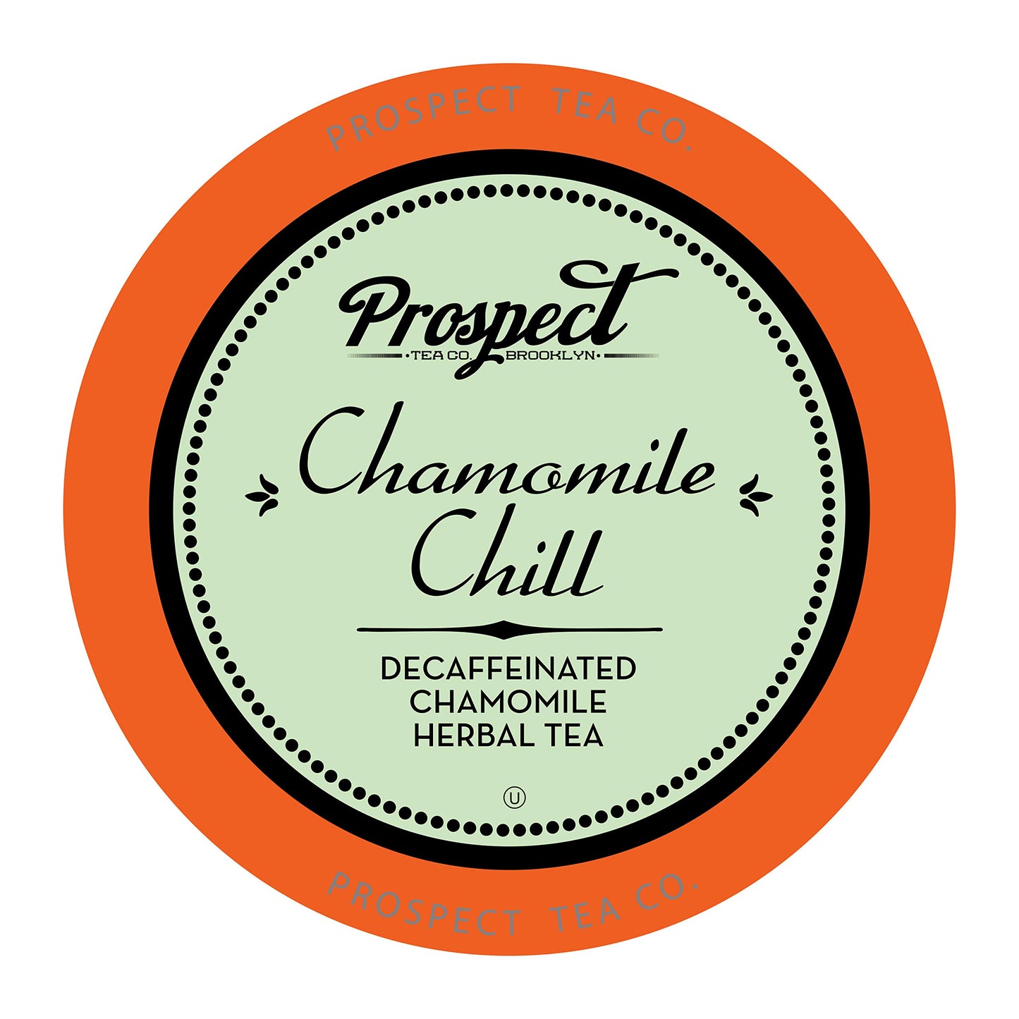 Prospect Tea Co. Decaffeinated Chamomile Herbal Tea Pods, 40 Count, Compatible with K Cup Brewers 2.0