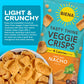 Biena Tasty Thins Veggie Crisps - Low Calorie Veggie Chips For Adults And Kids - 4-Pack, 4 Ounce Bags - Nacho