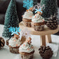 24 Pcs Snowflake One Cupcake Toppers With Glitter Bow First Birthday Snowflake Cupcake Picks For Winter Onederland Theme Baby Sh