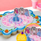 DecoSet Disney Princess Cinderella Transforms Cake Topper, 4-Piece Birthday Cake Decorations Set with Figurine and Dress Sticker