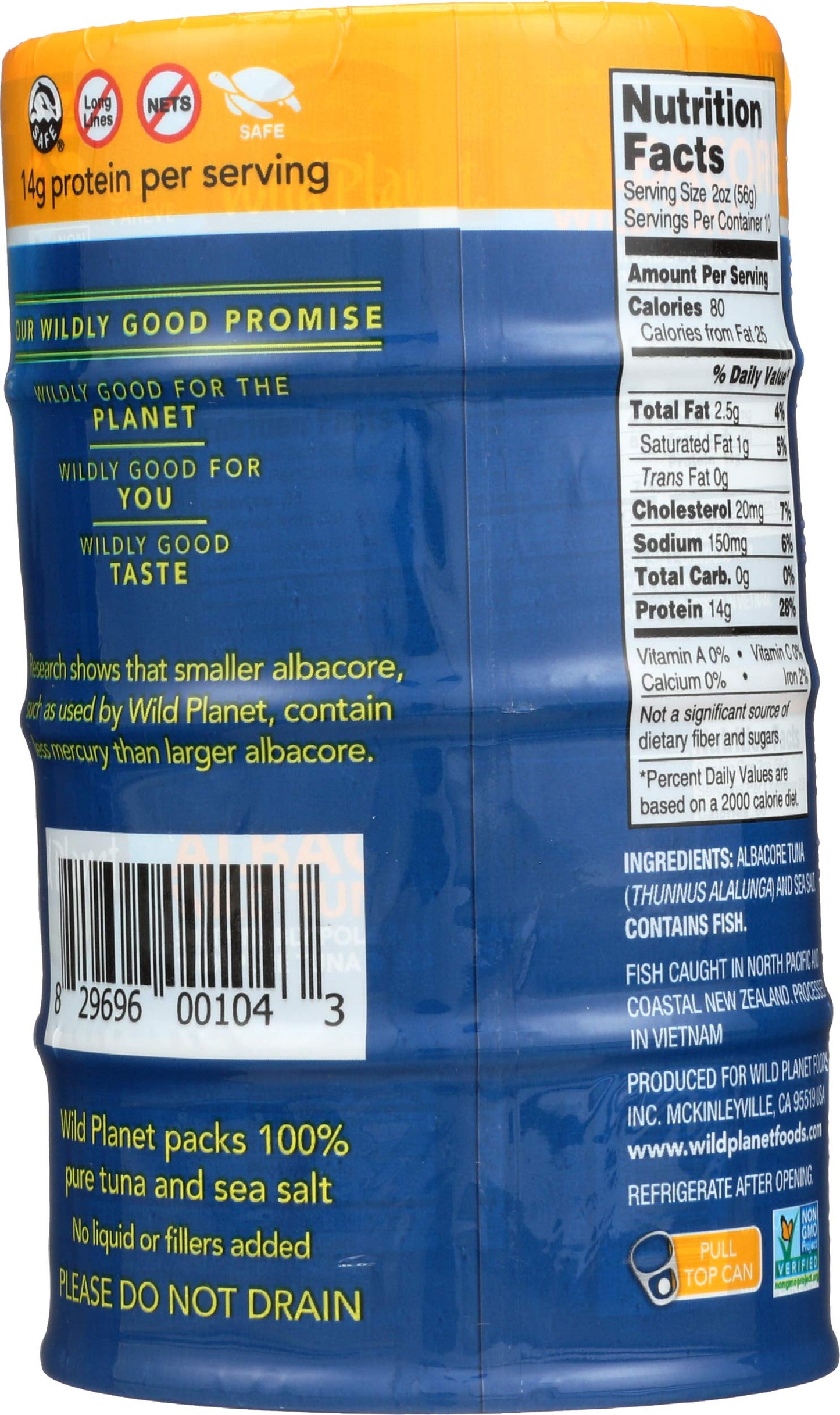 Wild Planet Wild Albacore Tuna Cans, 5 Ounce, 4 Pack