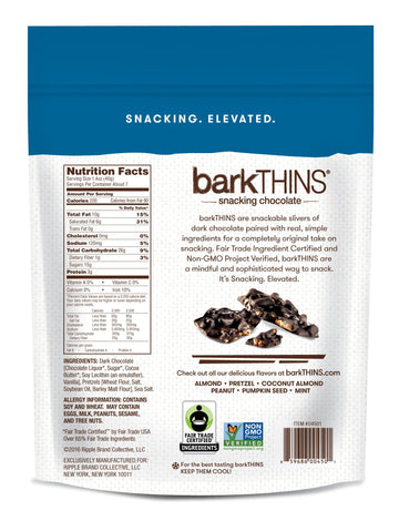 Barkthins Snacking Dark Chocolate, Pretzel With Sea Salt, 10 Ounce (Pack Of 9)