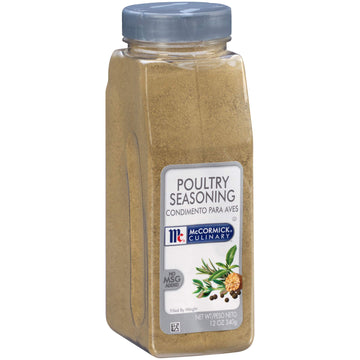 McCormick Culinary Poultry Seasoning Spice, 12 oz - No MSG, Ideal for Chicken, Turkey, Stuffing, Casserole Recipes