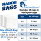 Nabob Wipers New Premium White T-Shirt Knit Rags, Exact Cut Pieces - 100% Cotton, Cloth Rags, Excellent For General Cleaning, Sp