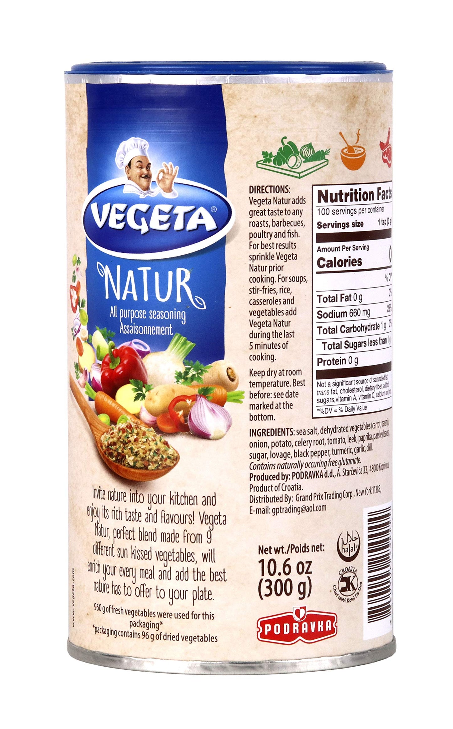 Vegeta Natur All Purpose Seasoning 10.6 Oz (300 G)