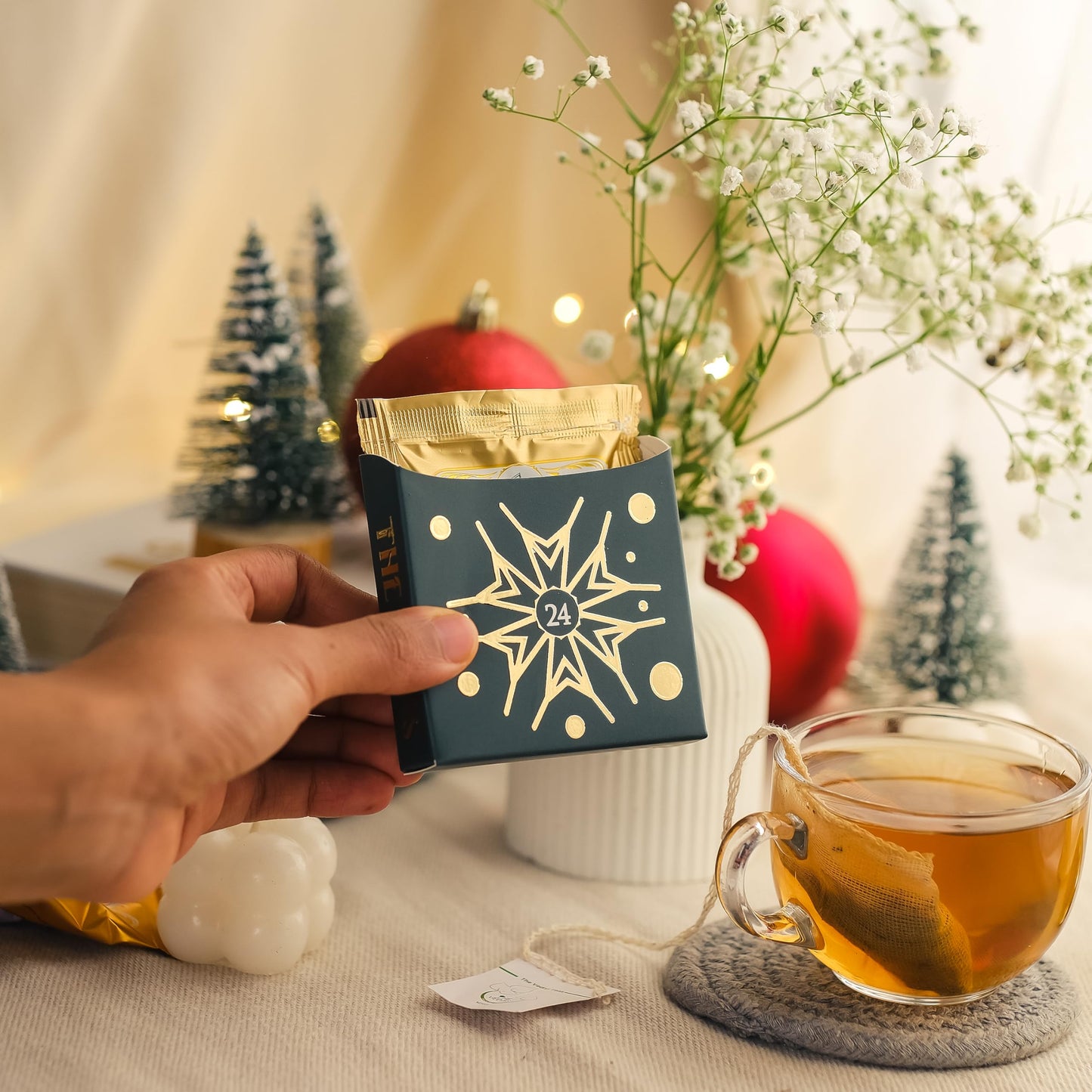 The Vedas Tea Advent Calendar Gift Set 2025 | 24 Unique Flavours | Advent Calendar For Mature-Themeds | Top Christmas Gifts For Men/Women | Tea Gift Sets