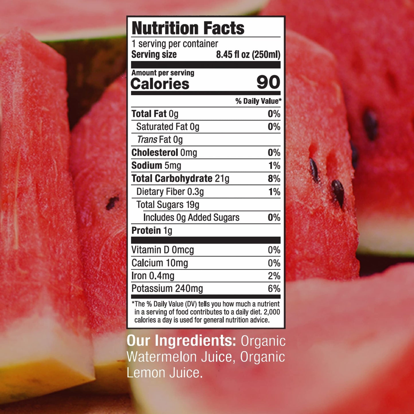 Wonder Melon Organic Watermelon Juice, 100% Cold Pressed, 8.45oz (6 Pack) - Refreshing & Healthy Beverage Option
