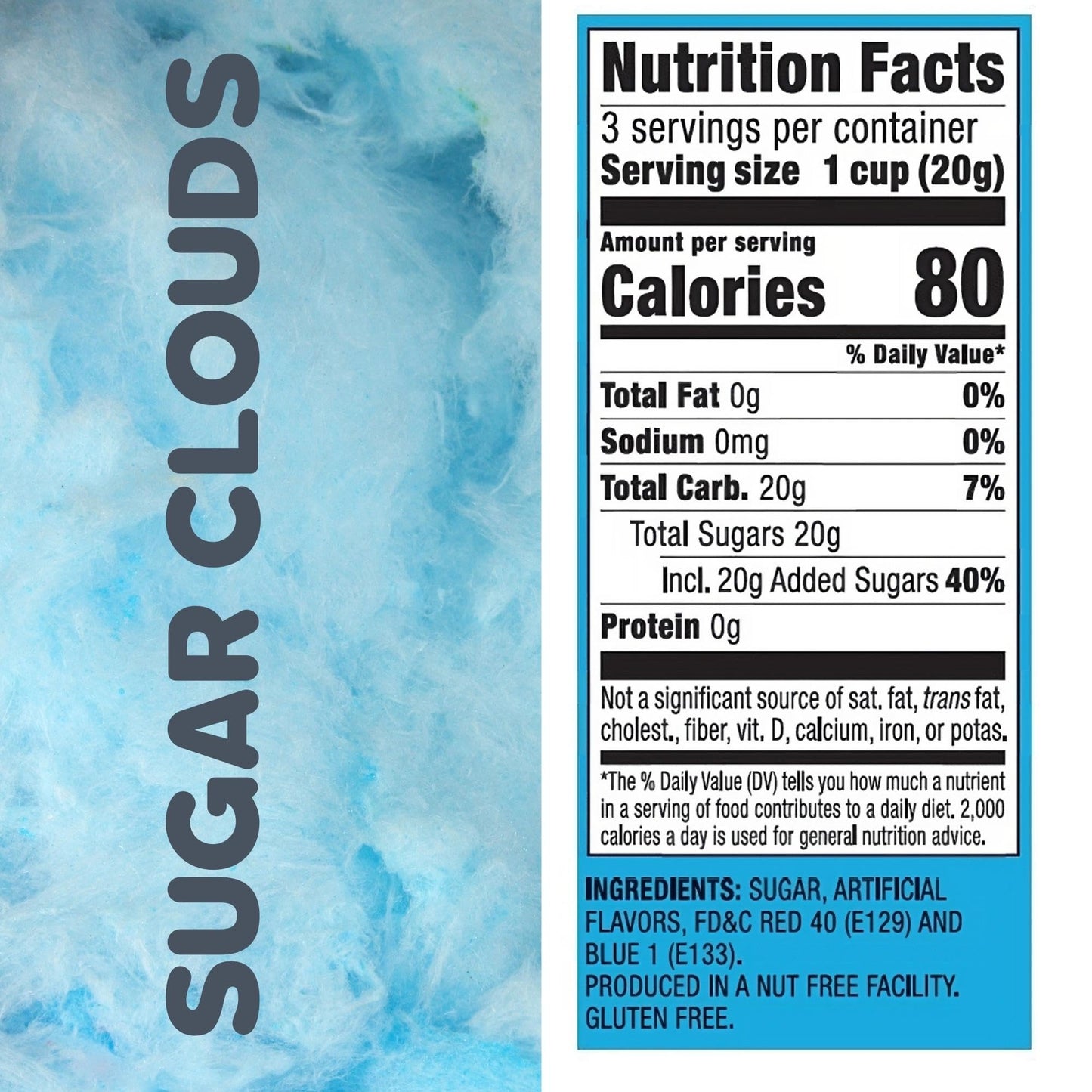 Snacktery Pink & Blue Cotton Candy - Experience The Sweetness Of The Fair With Strawberry & Raspberry Flavored Cotton Candy - Pa