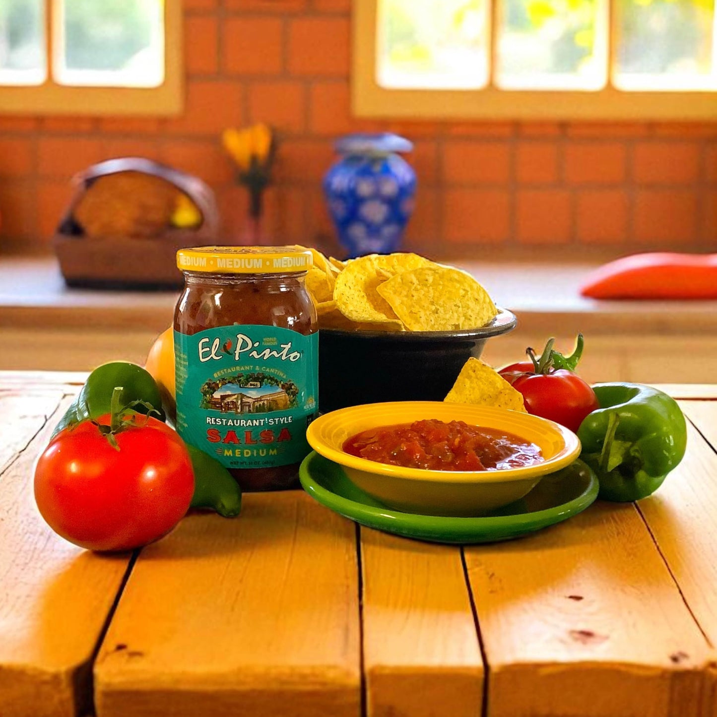 El Pinto Restaurant Style Medium Salsa, 16 Ounce (Pack of 6)