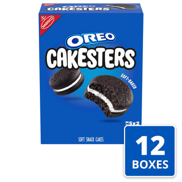 Oreo Cakesters Soft Snack Cakes, 12 Packs of 5 Count, Total 60 Snack Packs