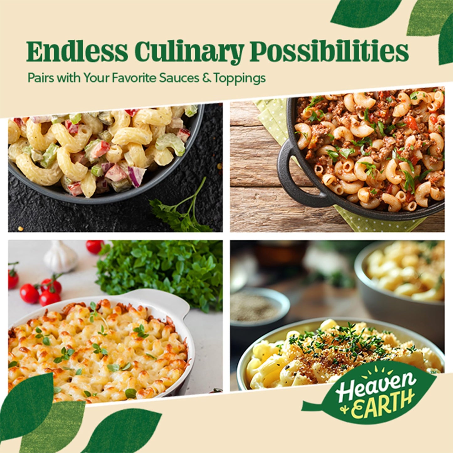 Heaven & Earth Brown Rice Gluten Free Penne, 12Oz (3 Pack) | Whole Grain | Gluten Free Pasta | Amazing Texure - Tastes Like Regu