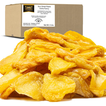 Traina Home Grown Extra Fancy Dried Pear Halves - 5 lbs - No Added Sugar, Non GMO, Gluten Free, Vegan, Kosher Certified