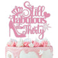 LINGBOOM Cake Topper Rose Gold Glitter Happy 30th Birthday Decoration High Heel Crown Model C-Fabulous at -P