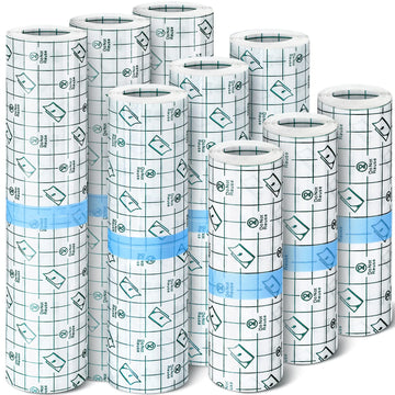 9 Rolls Waterproof Bandages Transparent Film Dressing Clear Adhesive Bandages Shower Dressing Tape For Shower, 3 Sizes (6 Inch, 