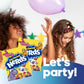 Big Chewy Candy, 6 Oz Peg Bag, 2 Pack - Fruity Flavors & Crunchy Shell With Soft Chewy Center - Includes Orange, Lemon, Strawber