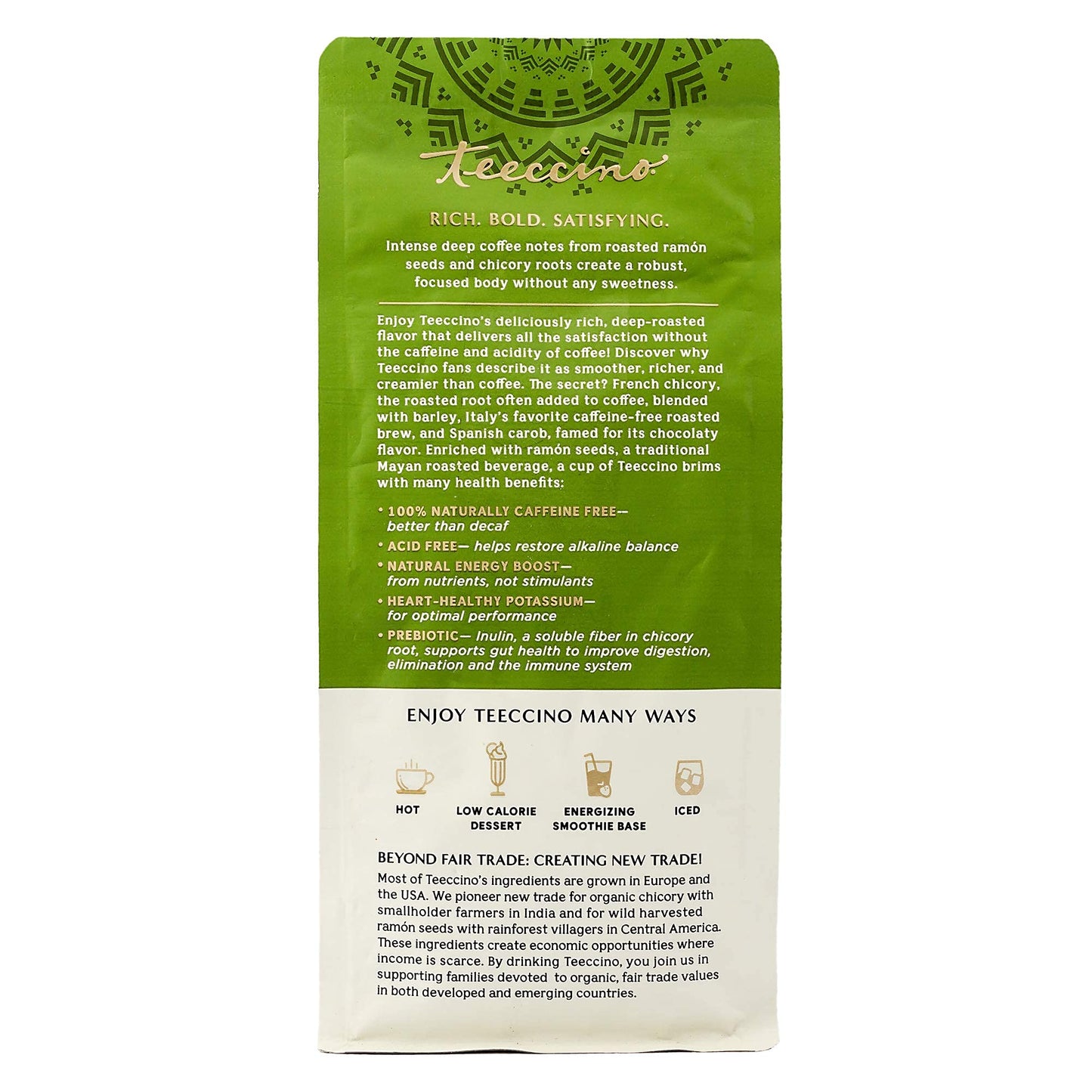 Teeccino Herbal Coffee Variety Pack - Caffeine-Free Dark Roast, 11 Ounce (Pack of 3)