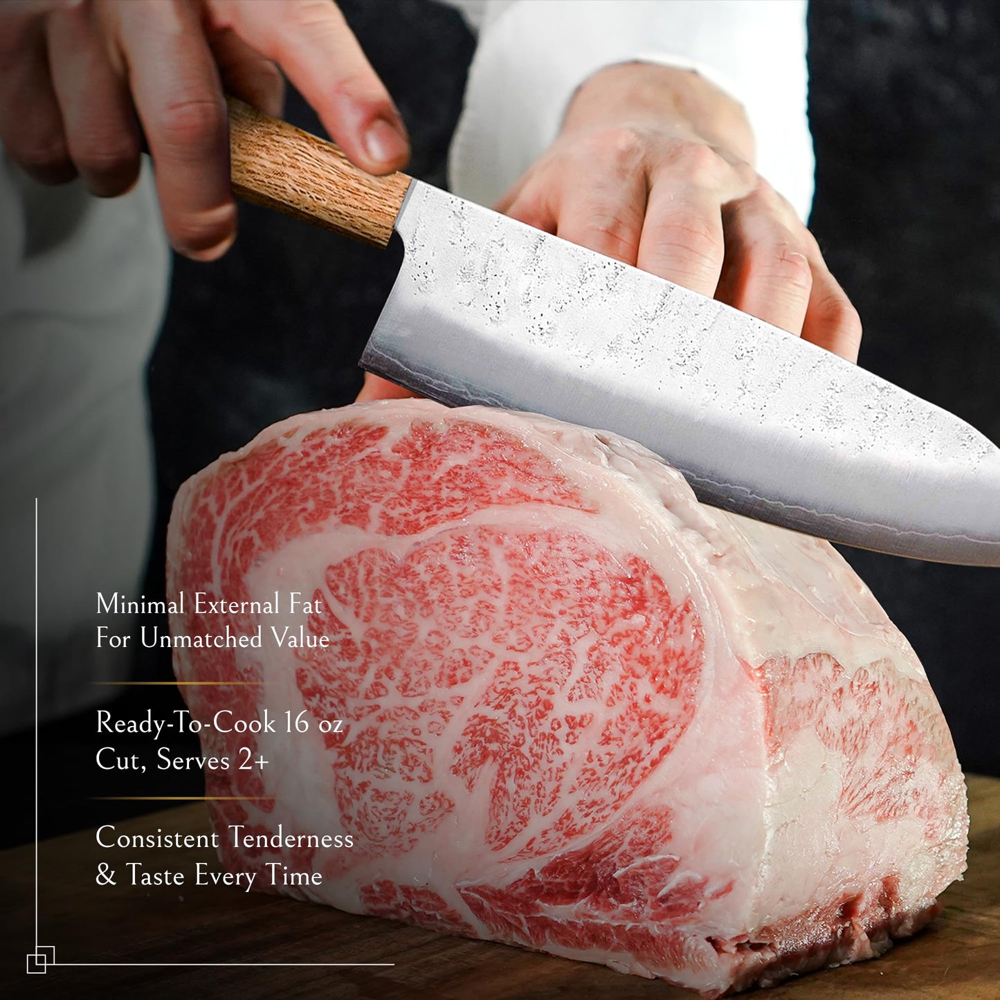 Japanese A5 Wagyu Ribeye Steak 16 Oz - Authentic Full-Blood Kobe Beef - Bms 10-12, Premium Grade Gift Idea.