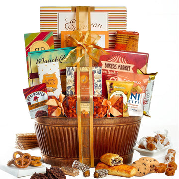 Broadway Basketeers Gourmet Chocolate Sympathy Basket | 12 x 6 x 14 | Kosher Care Package for Bereavement and Loss