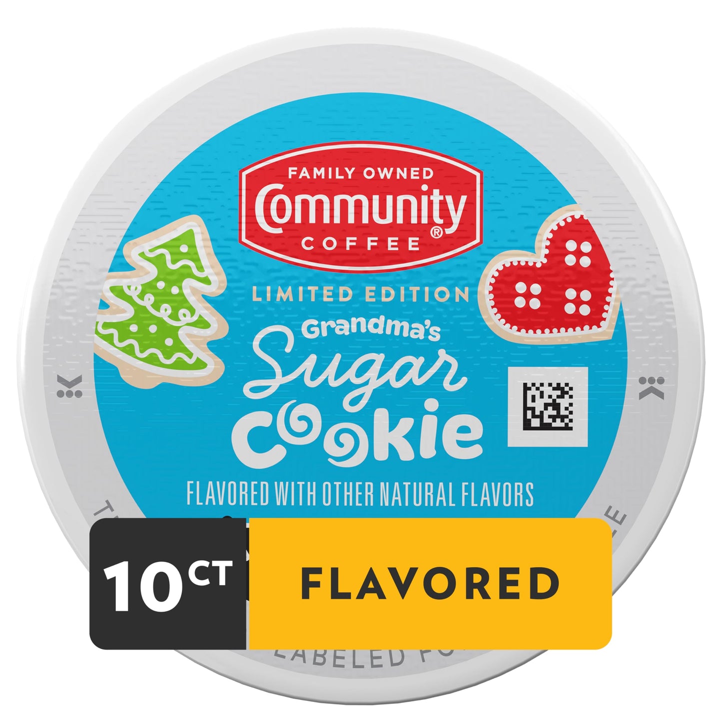 Community Coffee Grandmas Sugar Cookie Keurig K-Cup Pods  Limited Edition Holiday Flavor  Natural Ingredients  10 Count (Pack of 1)