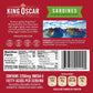 King Oscar Sardines in Extra Virgin Olive Oil, 3.75 oz (Pack of 4) - Wild Caught, Premium Quality