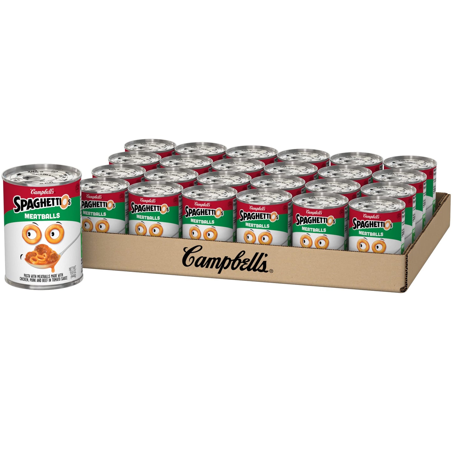 SpaghettiOs Canned Pasta with Meatballs  Healthy Snack for Kids and mature-themeds  15.6 OZ Can (Pack of 24)