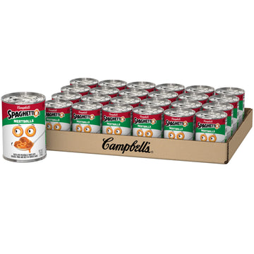SpaghettiOs Canned Pasta with Meatballs  Healthy Snack for Kids and mature-themeds  15.6 OZ Can (Pack of 24)