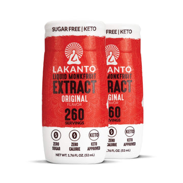 Lakanto Liquid Monkfruit Extract Drops - Zero Calorie, Zero Sugar, Keto Drink Sweetener, Sugar Substitute, On The Go, Tea, Coffe