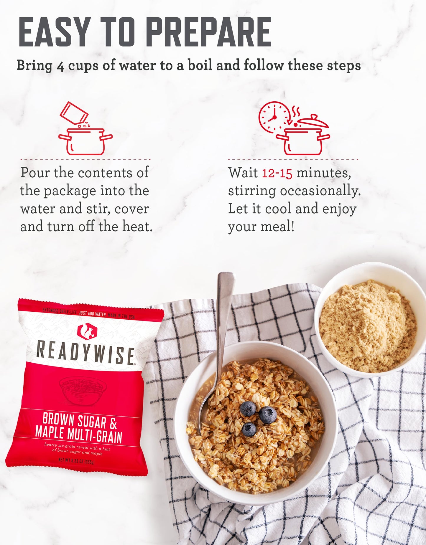 ReadyWise Prepper Pack Bucket - 52 Servings Emergency Food Supply, Survival Kit, Protein Meals, Dehydrated & Freeze Dried Food,