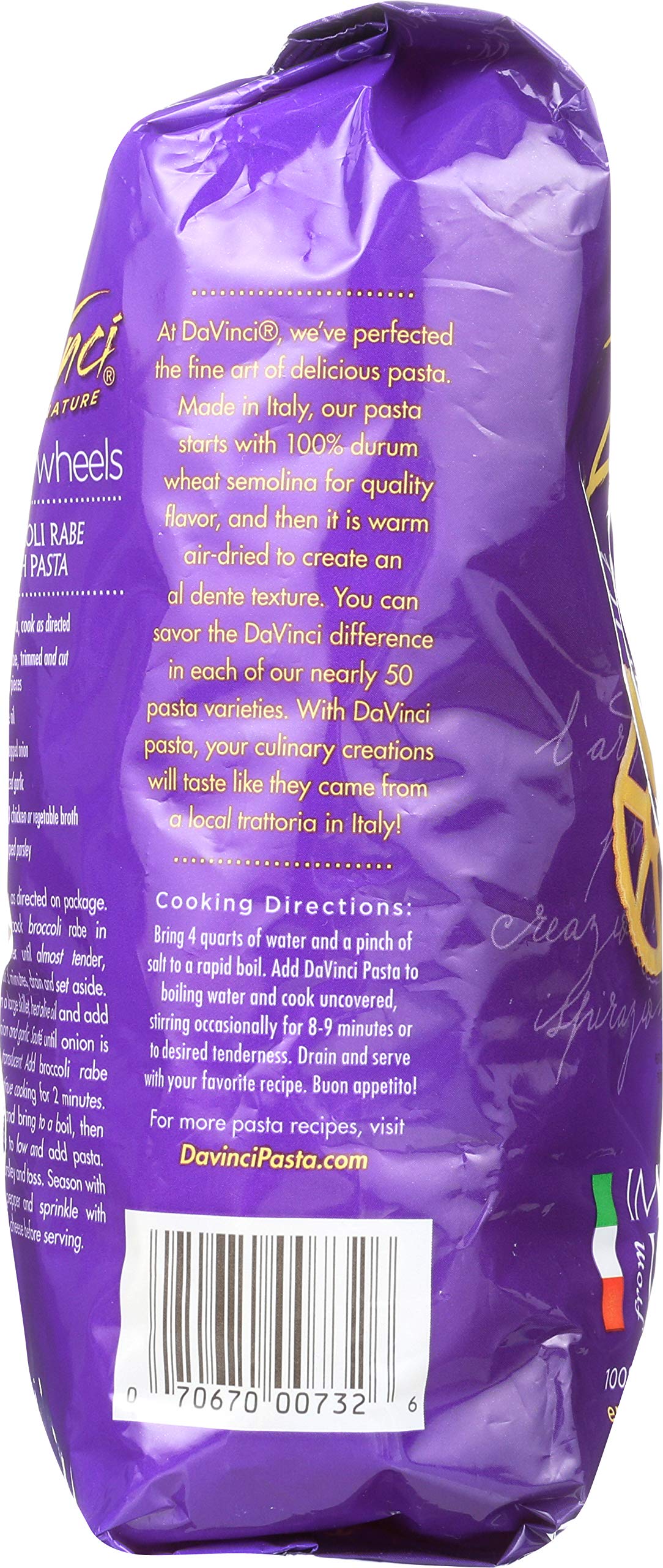 DaVinci Pasta Short Cuts, Wagon Wheels, 1 Pound (Pack of 12)