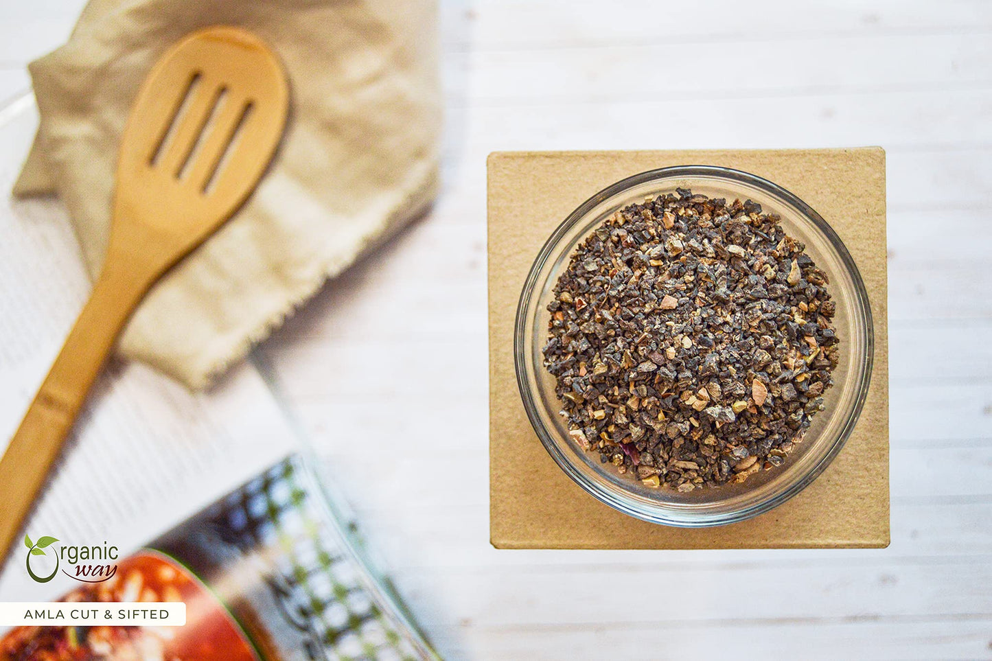 Organic Way Dried Amla Cut & Sifted - Organic, Vegan, Non-GMO, Gluten Free, 1 lb, Kosher Certified, USDA Certified, Origin India