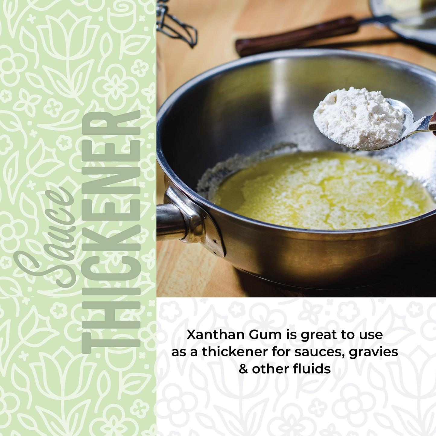Herbaila Xanthan Gum Powder 8 Oz. Xanthan Gum For Baking Keto Friendly, Xanthan Gum Gluten Free Sauce Thickener, Gluten Free And Keto Baking And Cooking, Non Gmo, 8 Ounces.
