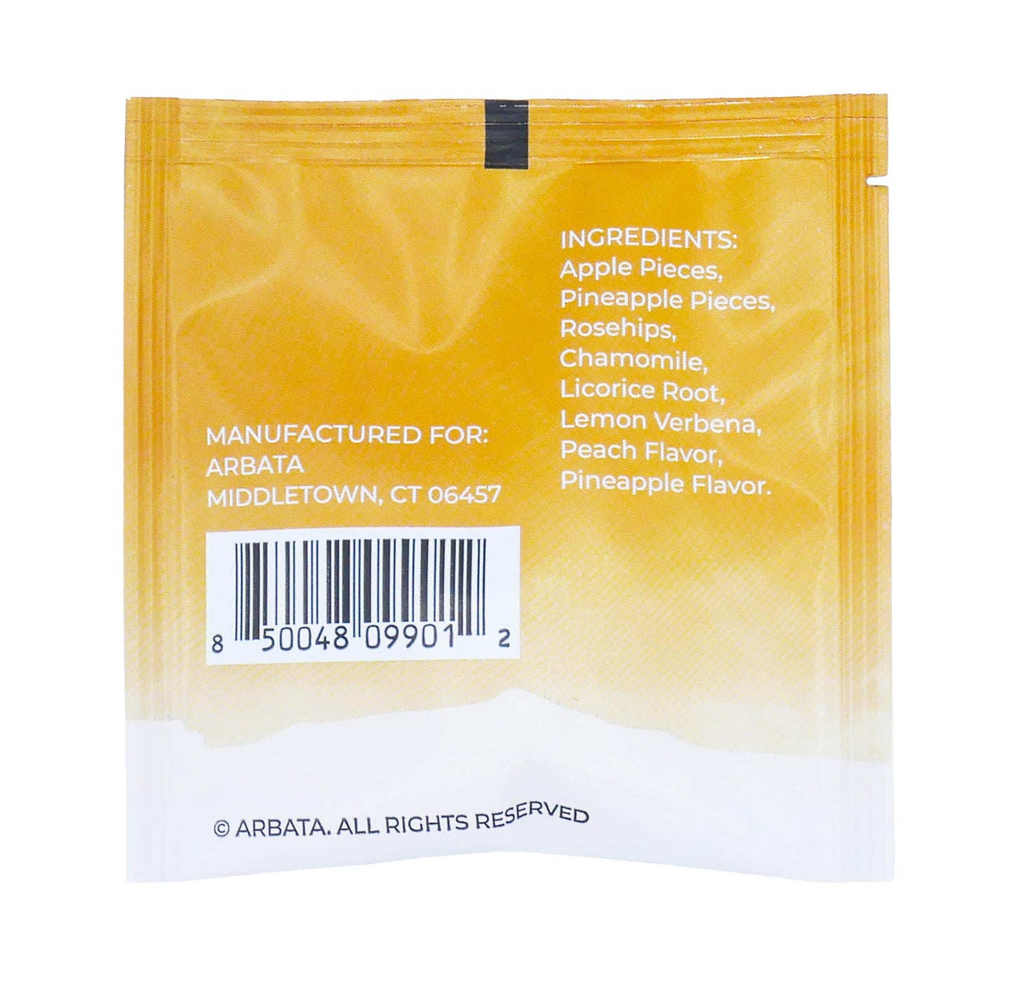 Arbata Peach Tea - Decaf Herbal Tea, 12 Pyramid Bags, Naturally Flavored, Caffeine Free, Notes of Citrus, Apple, Pineapple