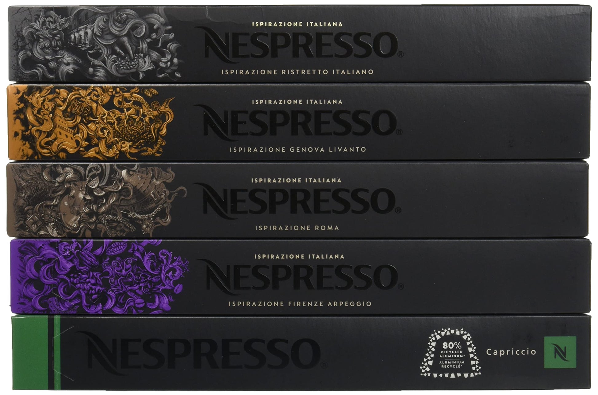 Nespresso Originalline Variety Pack Capsules - 50 Count, Compatible with Nespresso Machines