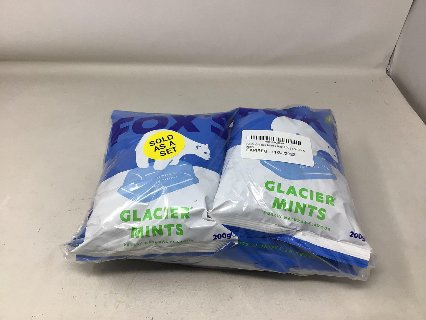 Fox'S Glacier Mints Bag 200G (7Oz) X 6