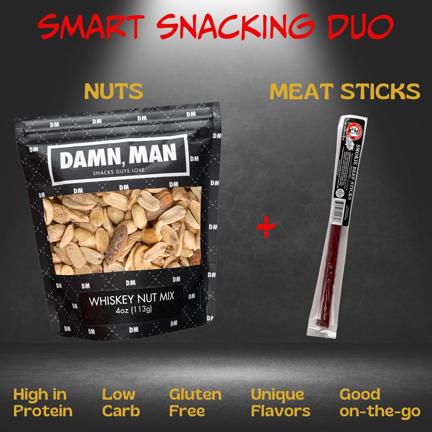 SUGAR PLUM Beef Jerky Gift Basket - 12pc Snack Variety Box, Unique Food Gift Idea for Men, Perfect for Birthdays and Care Packages