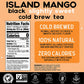 Promise Beverages Slightly Sweet Island Mango Cold Brew Tea On Tap (1 Gallon / 128 Fluid Ounces) Rainforest Alliance Certified B