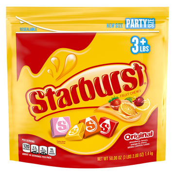 Starburst Original Fruit Chew Candy 54-Ounce Party Size Bag