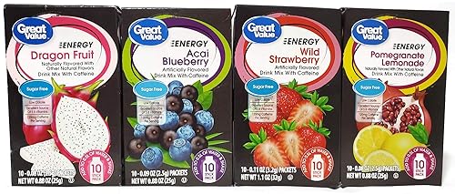3 set Energy Drink Mix Variety Bundle, 088-113 oz box with 10 Drink Packets (Pack of 4) includes 1-Box Blueberry Acai  1-Box Wil