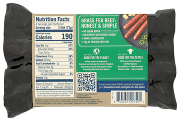 Teton Waters Ranch Jalapeno Cheddar Beef Bratwurst, 10 Oz