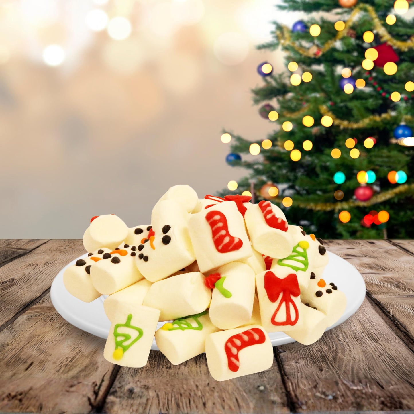 30 Count Christmas Marshmallow Gift Pack, Soft & Fluffy Vanilla Marshmallows, Festive Holiday  , Cute Snowman Packaging, Perfect For Gifting, Hot Chocolate, & Stocking Stuffers, 4.5 Oz 30 Count