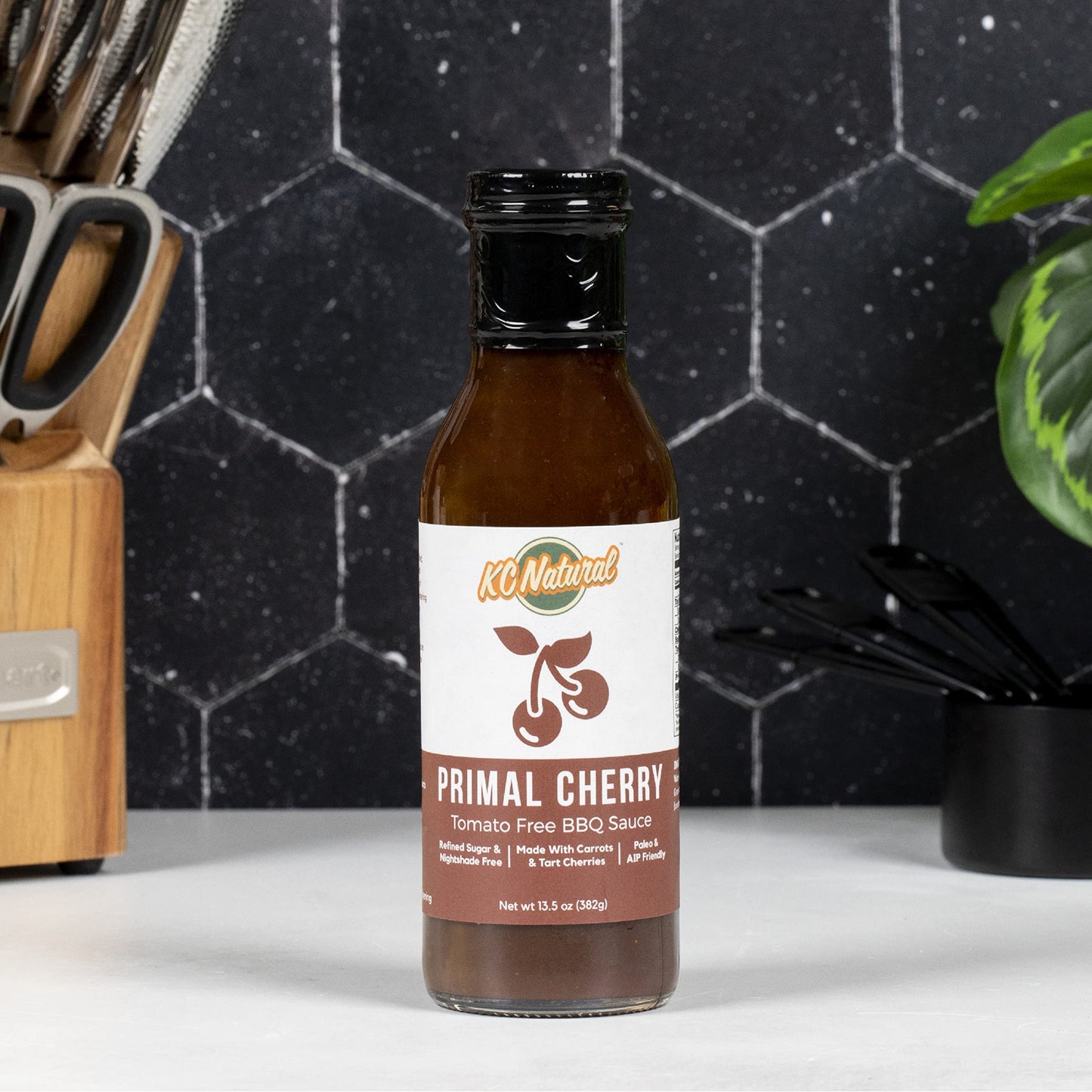 KC Natural Paleo AIP Barbecue Sauce, Primal Cherry, 14 oz - Gluten-Free, All-Natural, Perfect for BBQ Lovers