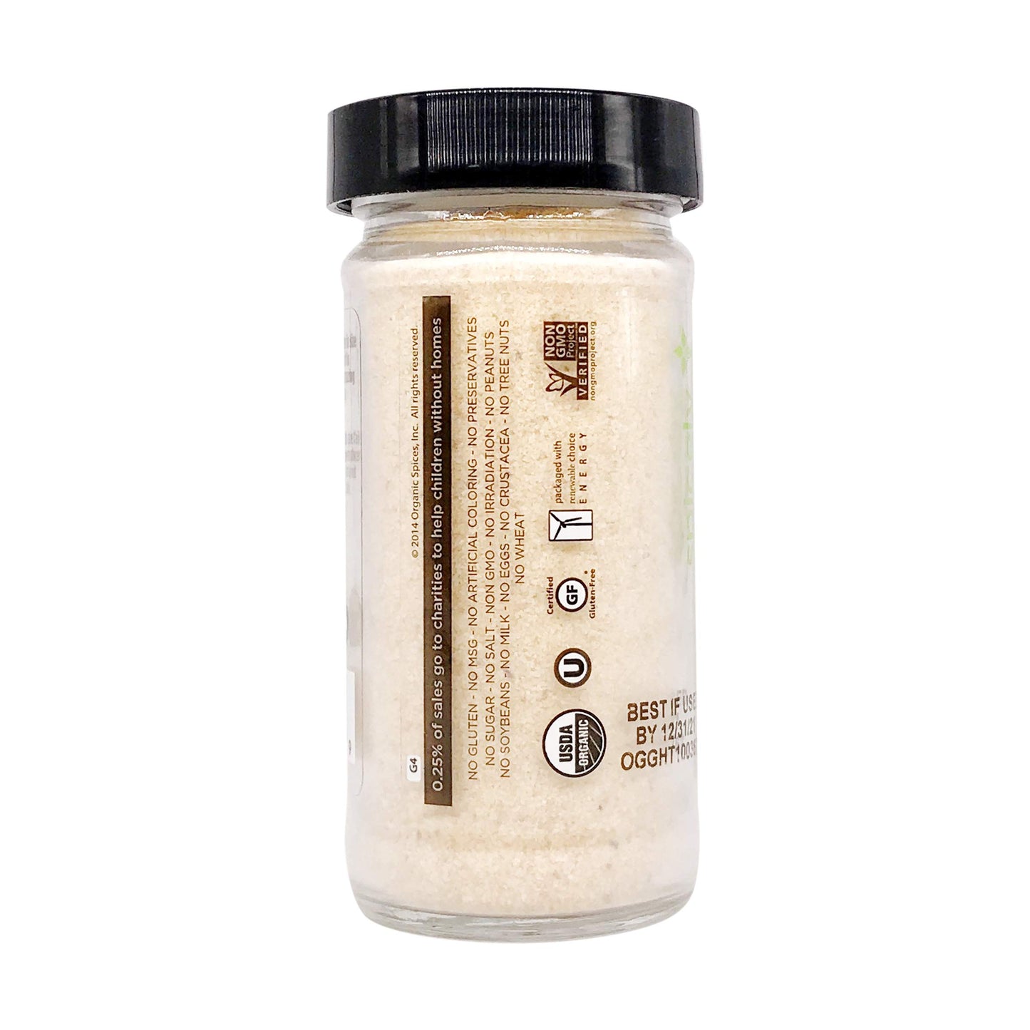 Spicely Organic Garlic Granulates 2.00 Ounce Jar Certified Gluten Free