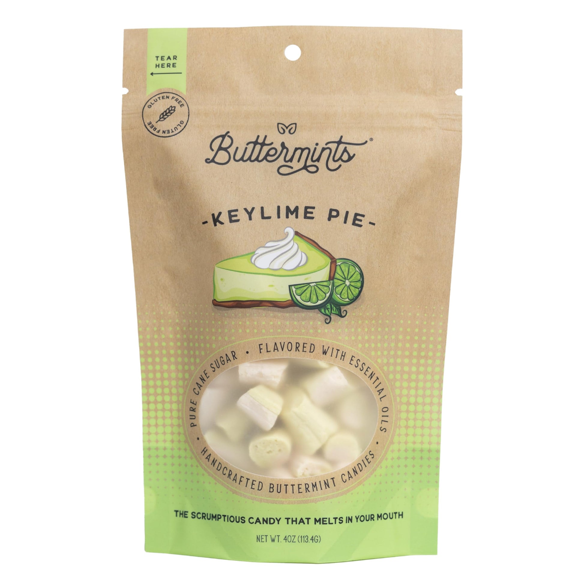 Buttermints Keylime Pie, Butter Mints Gluten-Free Candy Soft Butter Taste, Unexpectedly Scrumptious (4 Servings)