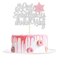 1Pcs A Little Snowflake Is On Her Way Cake Topper Pink Snowflake Winter Baby Shower Cake Decoration For Girl Kids Winter Onederl