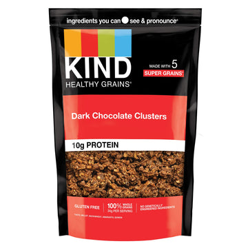 Kind Healthy Grains Clusters, Dark Chocolate Granola, 10G Protein, Gluten Free, Non Gmo, 11 Ounce (Pack Of 1)